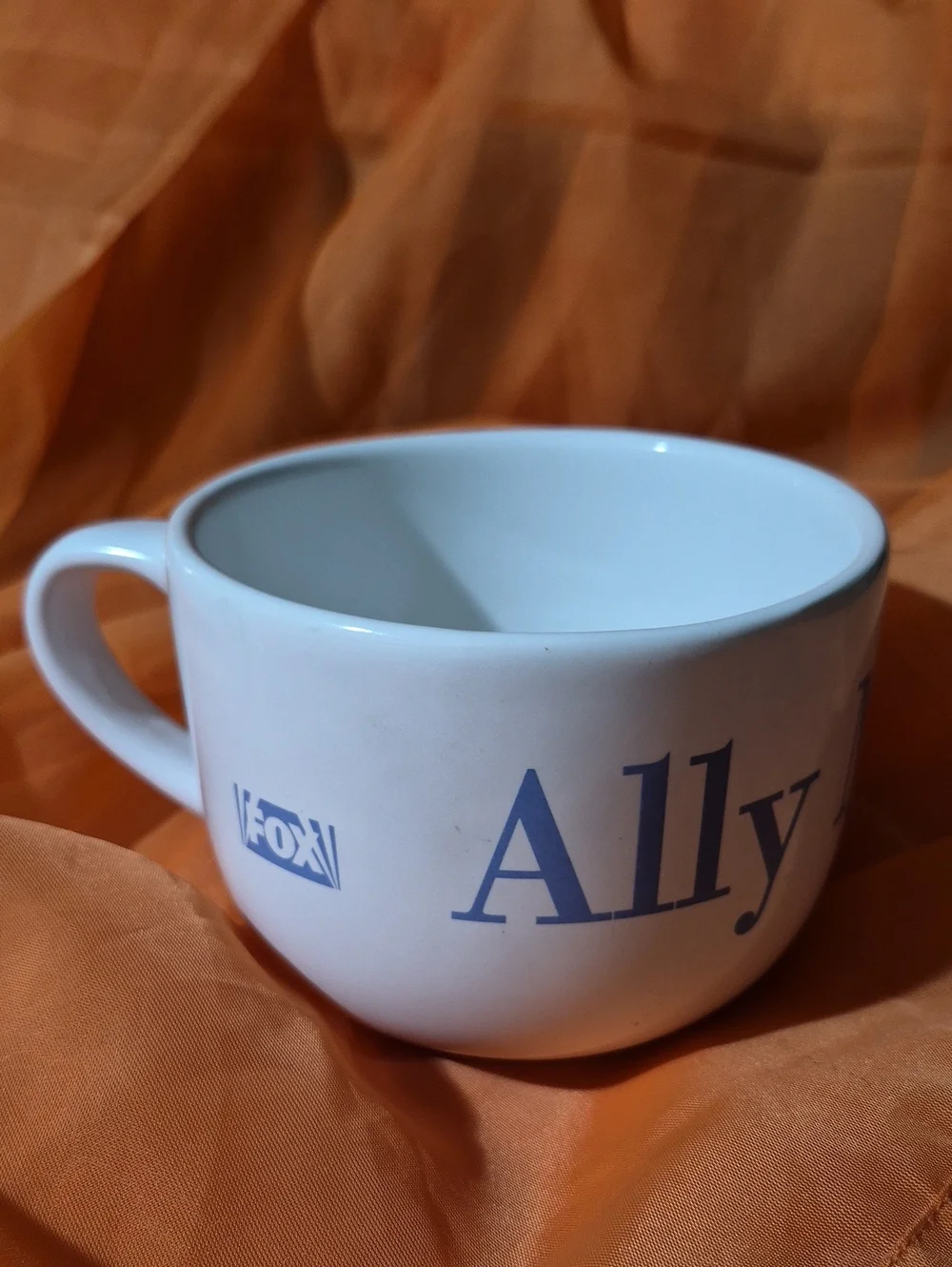 Ally McBeal 1990s TV Show  Oversize Ceramic Coffee Mug with Blue Logo